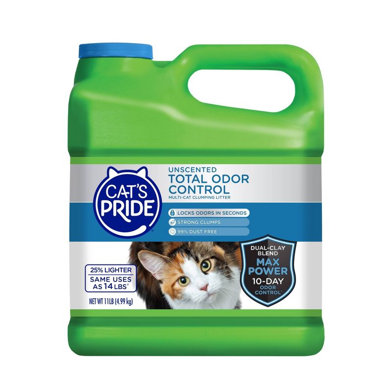 Cat&#39;s Pride Unscented Total Odor Control Cat Litter - 11lbs, 1 of 8