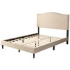 Home Design Manuel Nailhead Trim Linen Upholstered Platform Bed - 3 of 4