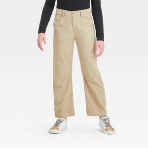 Girls' Twill Barrel Leg Pants - art class™ - 1 of 3