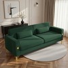 3-Seat Luxury Modern Sofa with Gold Accents - 4 of 4