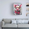 Trademark Fine Art - Ivan Guaderrama Piggy Colorful Charisma Canvas Art - 2 of 4