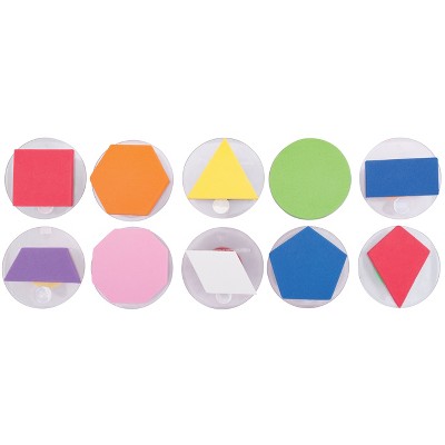 Ready 2 Learn Giant Stampers, Geometric Shapes, Filled In, Set of 10