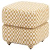 Ottoman 18.1"H Multicolor – Woven 100% Polyester Fabric Seat with Rubberwood Base, Modern Indoor Accent By Zuo Modern - 4 of 4