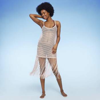 Women's Crochet Slip Dress - Wild Fable Striped L, Multicolor Striped