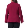 Agnes Orinda Women's Plus Size Button Long Sleeve Office Work Business Suit Blazers - 4 of 4