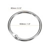 Unique Bargains Carbon Steel Loose Leaf Binder Snap Shower Curtain Rings 6 Pcs - 2 of 4