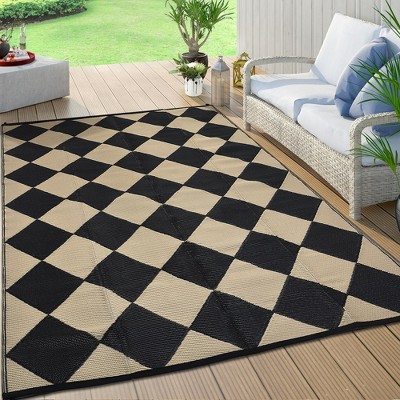Outdoor Rug Waterproof Reversible Rug Indoor Outdoor Area Rug Plastic ...