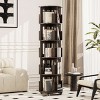 ATJafurn 17.7'' 360° Rotating Bookshelf Tower Revolving Corner Bookcase, Mid-Century Modern Dark Walnut Spinning Bookshelves For Home Office Corner - 3 of 4