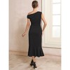 INSPIRE CHIC Women's One Shoulder Formal Sleeveless Cocktail Bodycon Fishtail Maxi Dresses - 4 of 4