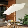 9' Round Outdoor Patio Market Umbrella with Faux Wood Pole - Threshold™ - 2 of 4