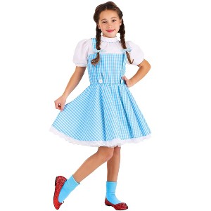 HalloweenCostumes.com Wizard of Oz Dorothy Costume for Girls,  Blue Checked Gingham Fairytale Dress - 1 of 4