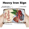 Lomsoe Christmas Truck Metal Tin Sign 8x12in "Merry Christmas" Vintage Painting Tin Signs Wall Poster Plaque Christmas Gift - 3 of 4