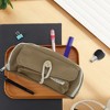 Unique Bargains Pencil Case Large Capacity Buttons Design for Office Organizer - 2 of 4