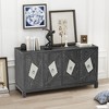 VYNXARIA Modern 4-Door Cabinet with Mirrored Doors - Stylish Storage for Any Room - 3 of 4