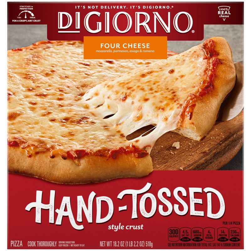 DiGiorno Hand Tossed Crust Four Cheese Frozen Pizza - 18.2oz, 1 of 12