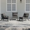 WestinTrends Avalon Outdoor Patio HDPE Loveseat Sofa with Patio Cushions - 2 of 4