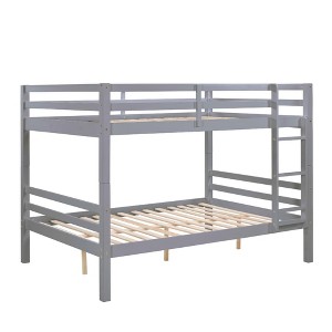 Dsvimoy Bed Bunk Bed with Strong Support and Safe Guardrails for Kids Room, Gray, 79.13"*59.06"*61.81" - 1 of 4