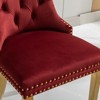 NicBex Dining Chairs Set of 2 Bar stool Upholstered Chair Contemporary Velvet Barstools with Button Tufted Decoration and Wooden Legs - 2 of 4