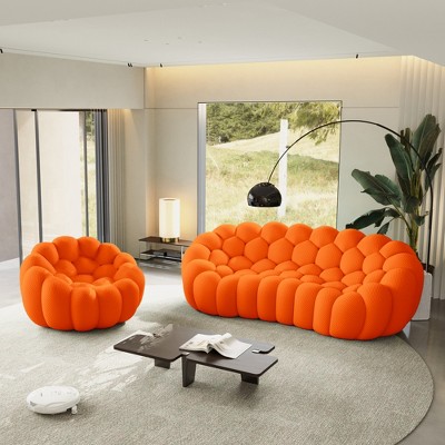 WJSHome 3 Seater Bubble Sofa and Single Seat Bean Bag Sofa, Comfy Mesh Fabric Upholstered Sofa for Living Room, Office, Apartment