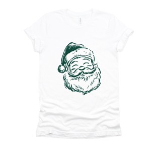 Santa Outline Green - Women's Short Sleeve Graphic T-Shirt - 1 of 4