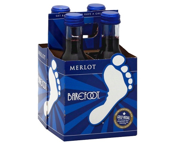 Barefoot&#174; Merlot - 4pk / 187mL Bottle