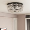 Maxax Black 3-Light Crystal Flush Mount Ceiling Light, Dimmable Modern Chandelier for Bedroom,Living Room - 4 of 4