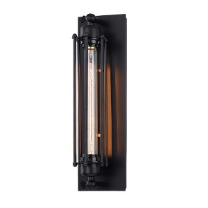 DORESshop 1-Light Industrial Style Black Lamp Head Indoor Wall Lamp, Suitable for Hair Salons and Bars - 1 of 4
