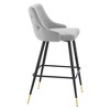 Modway Adorn Performance Velvet Bar Stool - Performance Velvet Polyester Upholstery , plywood+frame+foam,12mmT plywood +50mmT foam w denisty 40kg/cm - 2 of 4