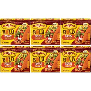 Old El Paso Taco Shells Bold Nacho Cheese - 6pk / 3.1lb - 1 of 4