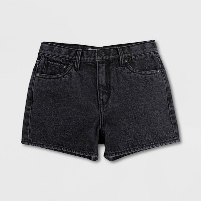 levi's high rise black shorts