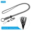 Unique Bargains Badge Lanyard Necklace Keychain Cord Metal Clasp Strap for Key Whistle ID Card Badge Holder 2 Pcs - 3 of 4