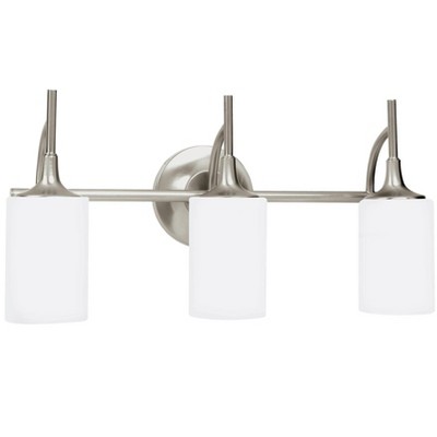 Generation Lighting Stirling 3 light Brushed Nickel Wall Bath Fixture 44954-962