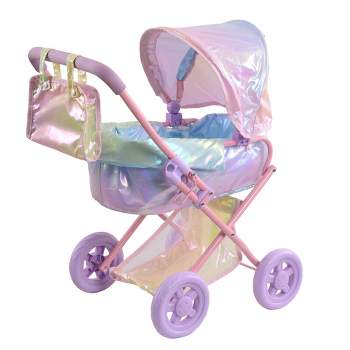 Olivia's Little World Baby Doll Stroller Buggy Pram Iridescent Color OL-00017