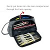 Wrapables Large Capacity Pencil Case, Portable Pencil Pouch for Stationery Office Supplies, Black - 3 of 4
