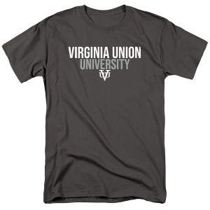 Virginia Union University Official Stacked Adult T Shirt, Charcoal - 1 of 4