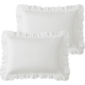 LISM 20"x 26"Ruffle Pillowcases Set of 2,Ruffled Pillow Shams with Envelope Closure - 1 of 4