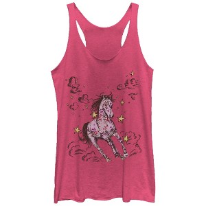 Women's Lost Gods Wild Horses Racerback Tank Top - 1 of 3