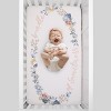 NoJo Farmhouse Chic Pink and White Gingham 'Bundle of Sweetness' Florals 100% Cotton Photo Op Nursery Fitted Crib Sheet - 2 of 4