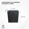 Rosemead Home & Garden, Inc. 9" Wide Kante Lightweight Modern Rectangular Concrete Outdoor Planter Pot Charcoal - 3 of 4