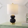 JONATHAN Y Daphne Contemporary Transitional Metal/Glass Ribbed Gourd LED Table Lamp - 2 of 4