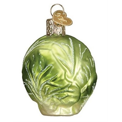 Old World Christmas Blown Glass Ornament for Christmas Tree, Brussel Sprout