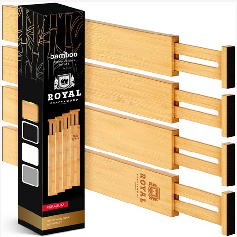 Royal Craft Wood Bamboo Drawer Dividers 13.5-16 : Target