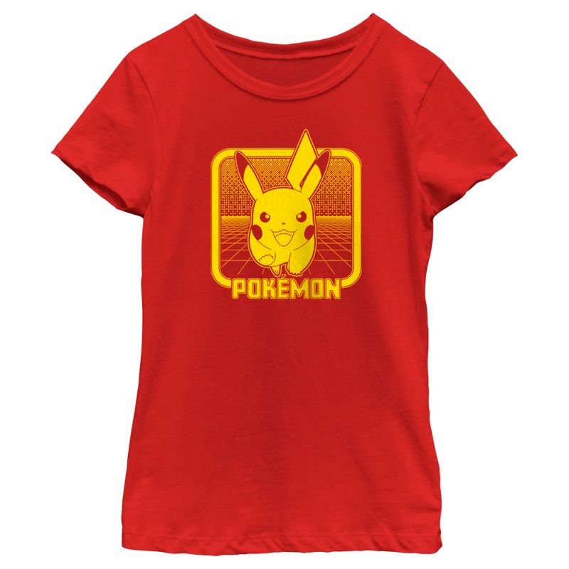 Girl's Pokemon Digital Pikachu T-Shirt, 1 of 6