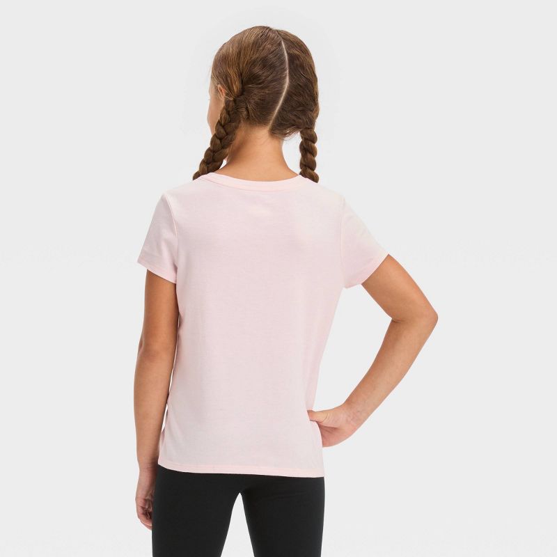Girls' Short Sleeve 'Unicorn' Graphic T-Shirt - Cat & Jack™ Soft Pink, 4 of 5