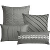 Home Mart Goods 7 Piece Grey Geometric Boho Soft Bedding Comforter Set - Queen Size - 2 of 4