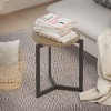 VYNXARIA 19.68''H Round Side Table, Round Accent End Table with Sturdy Metal Frame, Round Nightstand, for Living Room, Bedroom, Balcony, Office, Brown - 3 of 4