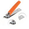 Unique Bargains Durable Nail Clipper Kit Orange Silver Tone 1 Set - 3 of 4
