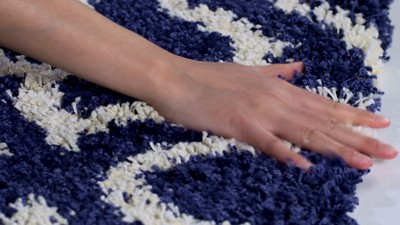 Hudson Shag Ivory Beige 7' Square Synthetic Area Rug