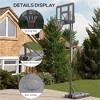 YONWAY Portable Basketball Hoop, 7.7-10' Height Adjustable Basketball Goal with 43" Shatterproof Backboard, Wheels,Fillable Base for Youth, Adults - 4 of 4