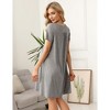 WhizMax Womens Maternity Dress Short Sleeve Mini Summer Dresses Nursing Casual Solid Color Button Down Breastfeeding Dress - 4 of 4